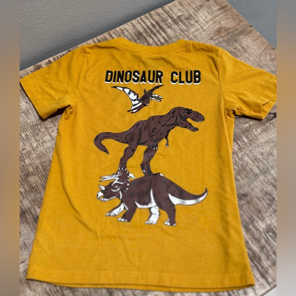 Kids Yellow Dinosaurs Tee.